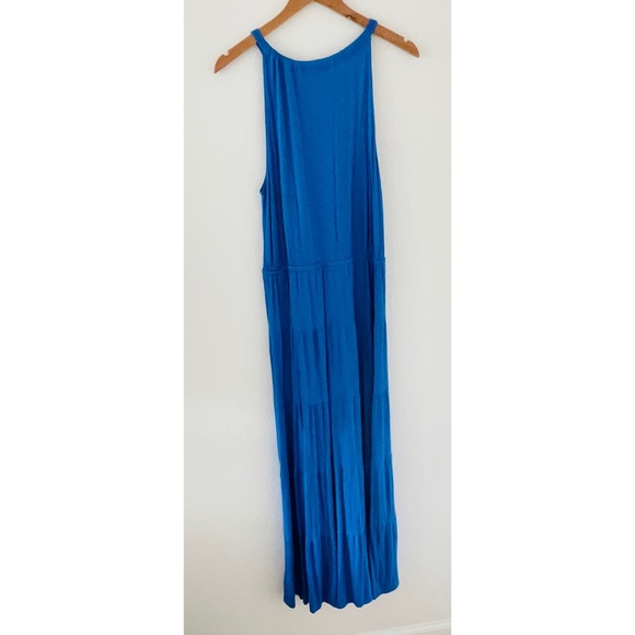 Spenser Jeremy Blue Embroidered Sleeveless Maxi Dress - Picture 2 of 5